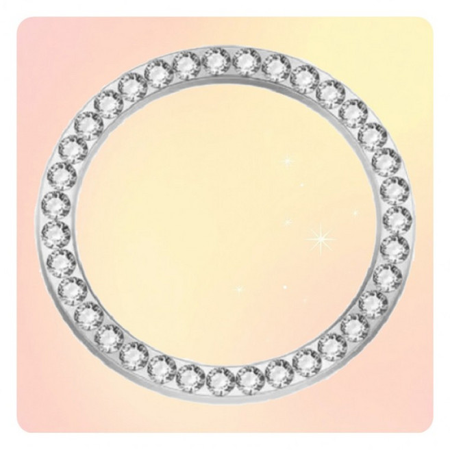 버튼커버 큐빅 자동차 스타트 시동버튼링 시동버튼 링, 1개, 화이트