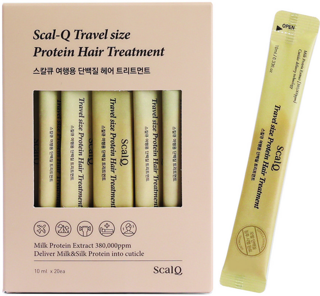 스칼큐 친환경 여행용 일회용 단백질 헤어 트리트먼트 10ml 20개입, 20개