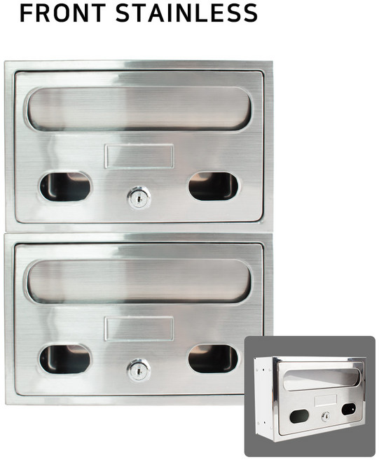 [철물인] 전면스텐 우편함 소형 1x2 다세대 빌라 상가 원룸 오피스텔 아파트 우편함 우체통, 스텐