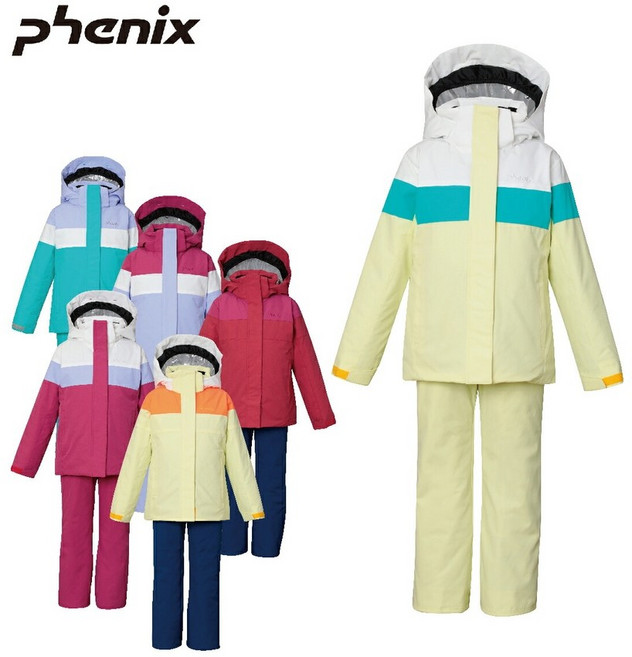 피닉스 컬러 블록 주니어 스키웨어 상하 세트