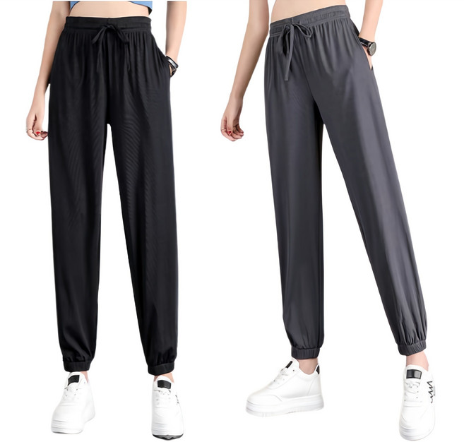 베럴뷰 여성 아이스 조거 팬츠 바지 2p