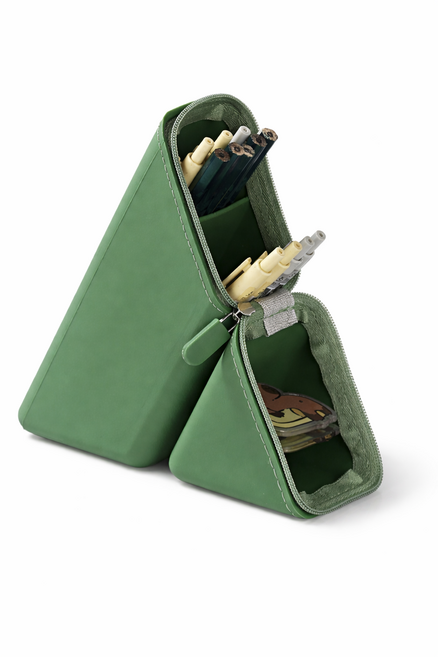 리브온 말랑 실리콘 생활방수 필통, 1개, 그린