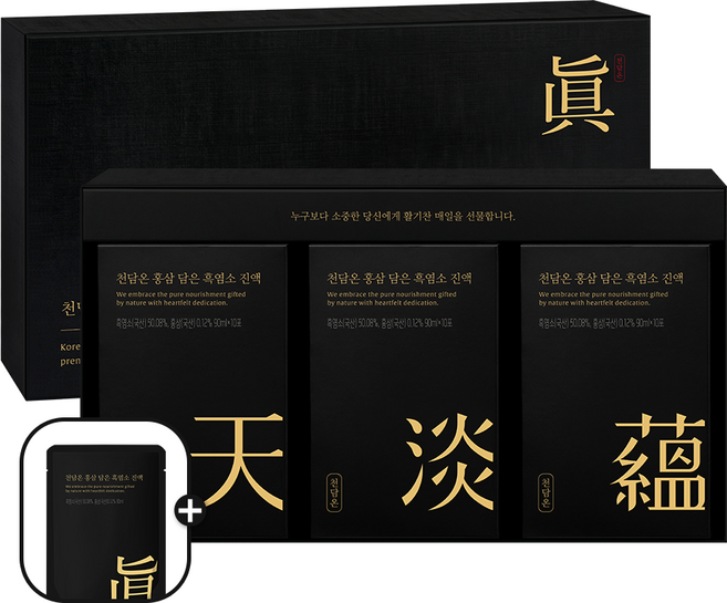 천담온 흑염소진액 염소엑기스 흑염소즙, 30개, 90ml