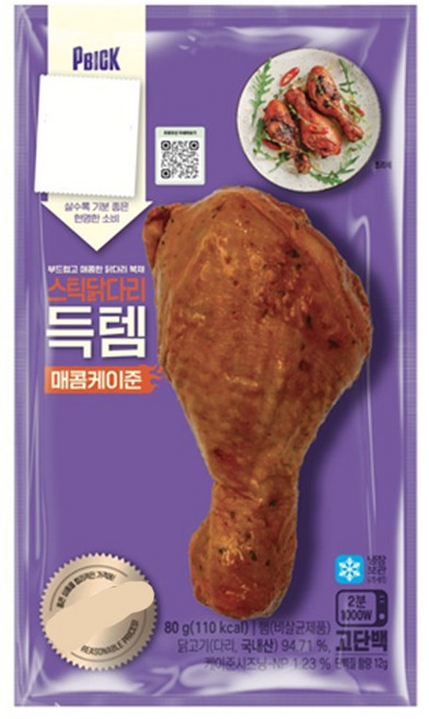 PBICK 스틱닭다리 득템 매콤케이준 80g x 10개