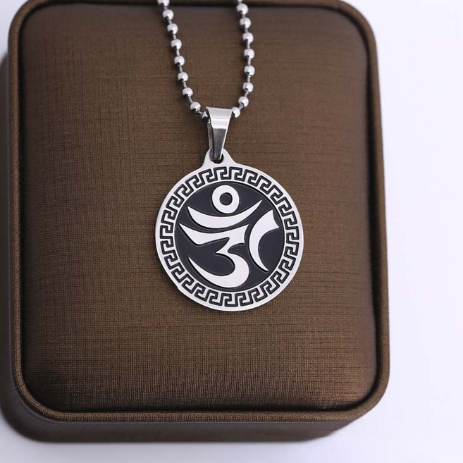 옴자 목걸이 불교 펜던트