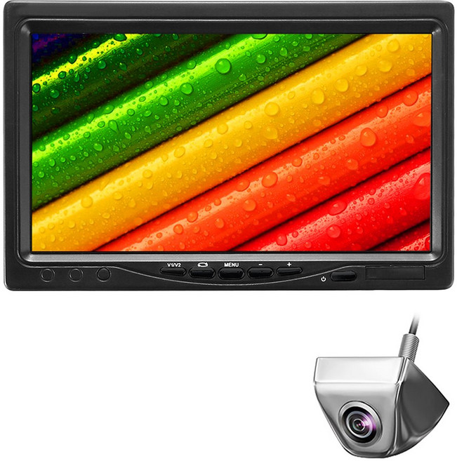 7인치 풀세트 후진자동반응 후방카메라, 01_7인치 풀세트(크롬)