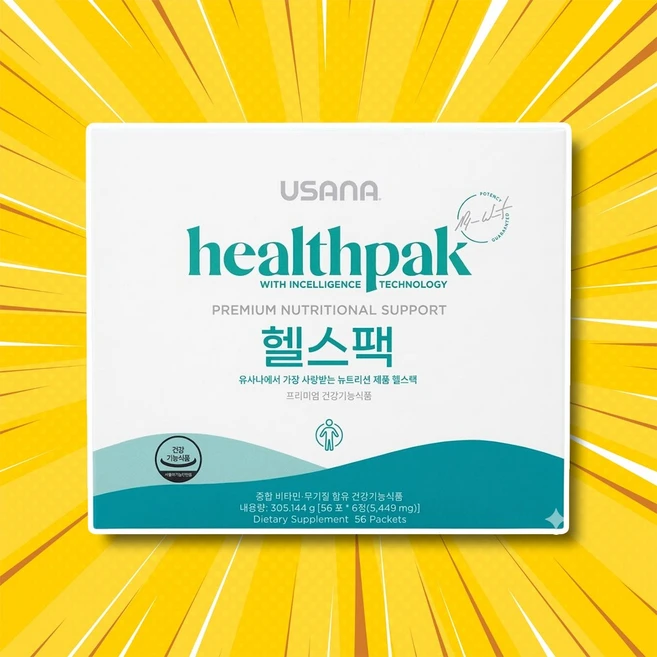 유사나 헬스팩 인셀리전스 멀티비타민 종합비타민 5449mg x 56개입, 6정, 1박스 - 쿠팡
