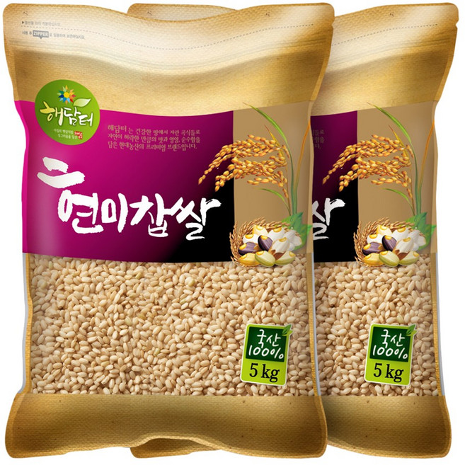 현대농산 국산 현미찹쌀 찰현미, 5kg, 2개