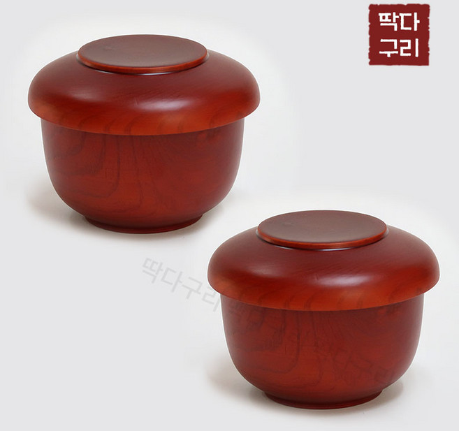 딱다구리 물푸레나무 원목제기 밥그릇+뚜껑, 2개, 단품
