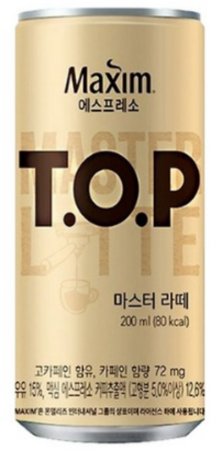 TOP 맥심 T.O.P 마스터 라떼, 200ml, 10개