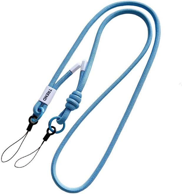 앤루프 도난 방지 길이조절 핸드폰 스트랩 2종세트(숄더스트랩+손목스트랩), 1세트, 11 블루