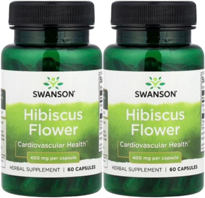 Swanson 히비스커스 플라보노이드 400mg 허브, 2개, 60정 - 쿠팡