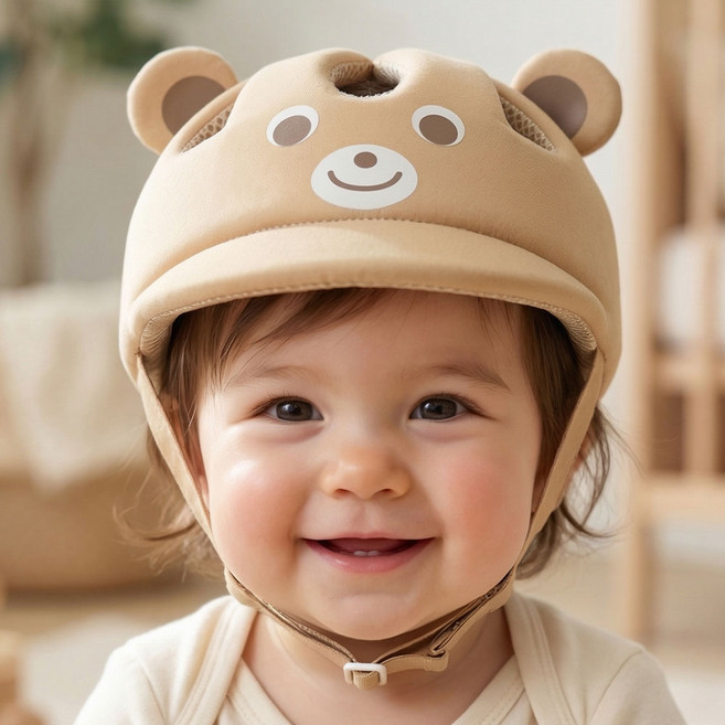 따블리에 아이쉴드 아기 머리보호대 쿵방지 헬멧 IXPE 메쉬, 1개, 베이지