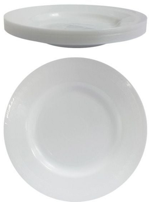 다회용 플라스틱 15cm 원형접시 6호 10개 분식 식당 업소용 앞접시 찬기 업소용그릇 다회용접시 분식집그릇