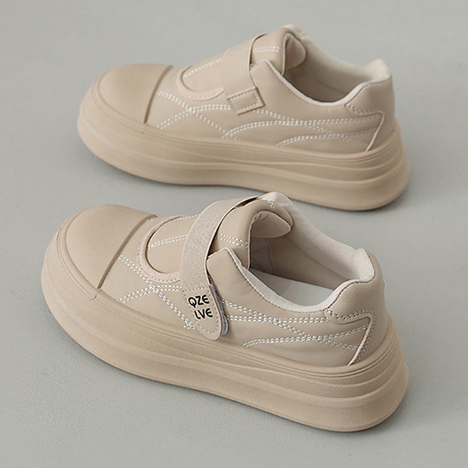 여성 찍찍이 런닝화 스니커즈 심플 패션 캐주얼 높이 운동화