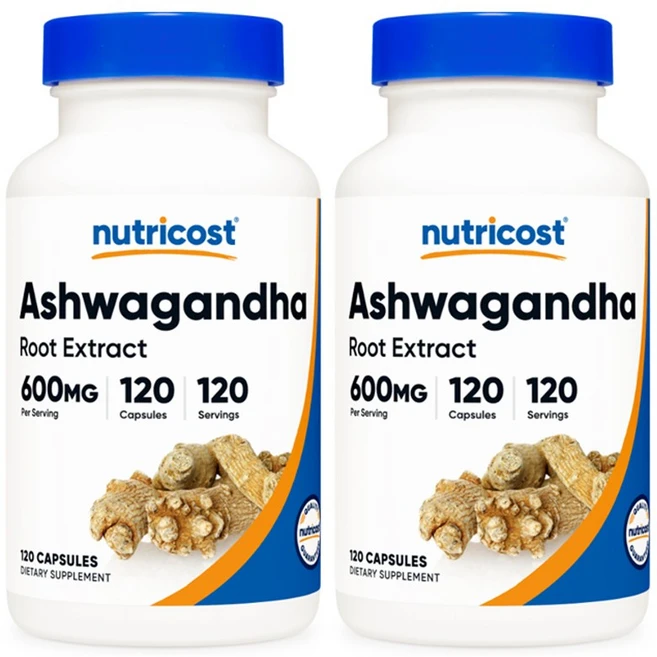 뉴트리코스트 아슈와간다 루트 600mg 캡슐, 2개, 120정 - 쿠팡