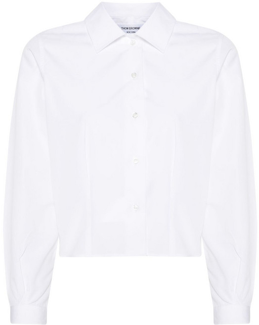 톰 브라운 크롭 코튼 셔츠