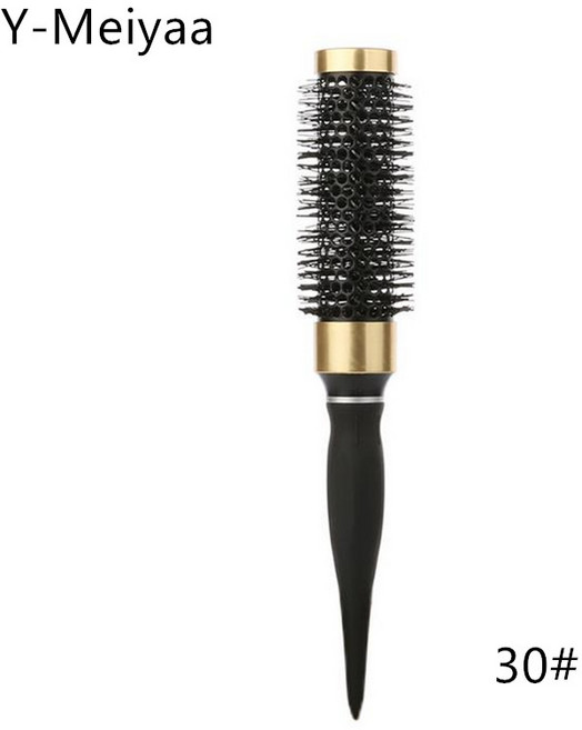 8 크기 헤어 브러시 정전기 방지 고온 방지 라운드 배럴 헤어 빗 건조 컬링 이발사 액세서리 DIY 홈 20 #, 1개