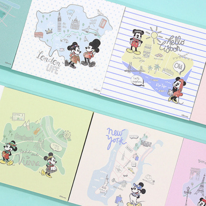 <세미마테> 디즈니 미키미니맵 떡메모지 팬시메모지 디즈니메모지 미키미니메모지 메모지, 미키미니베를린