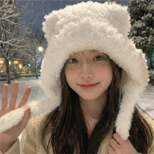 곰돌이귀 털모자 귀도리 비니 귀여운 모자 벙거지