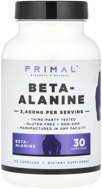 프리프라이멀 베타알라닌 캡슐 120정(캡슐 1정당 850mg) PEL-54841, PrePrimal, 베타알라닌, 캡슐 120정(캡슐 1, 1개