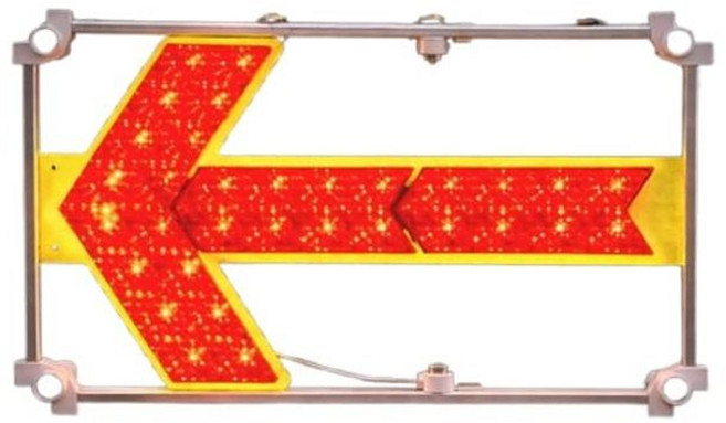 LED 화살표 방향 안내판 교통 안전 유도등 공사현장 방향표시등 675X440mm, 상세페이지 참조, 1개