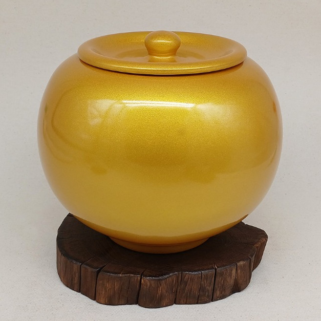 황금 돈단지 요강 소품 시리즈 복단지 소금 단지 개업 선물, 중 27cm, 황금색