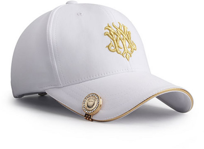 MQUM 럭셔리 스판 샌드 남자 여성 편안한 골프모자 볼마커세트 모자케이스 구성, 화이트, 1개