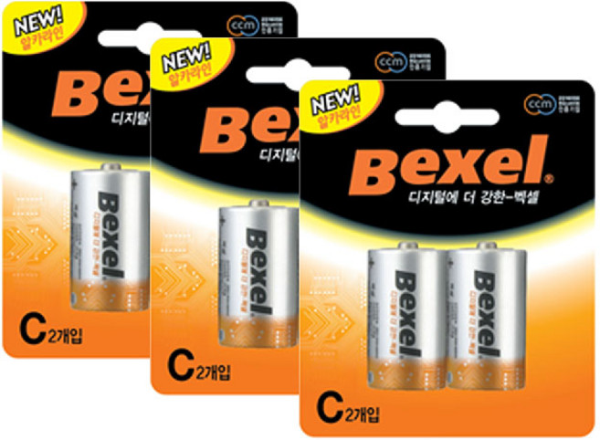 벡셀 알카라인 C형 건전지 2알, 3개입, 2개