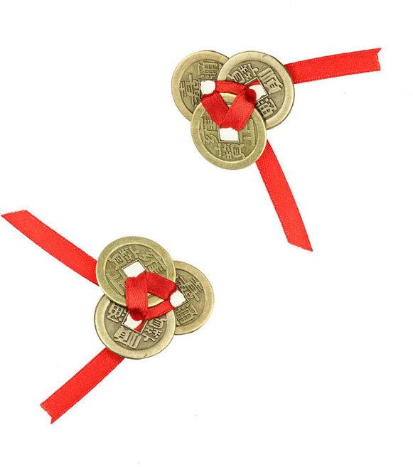 기념 주화 3 황동 24mm 고대 풍수 행운 골동품 부 돈 수집 선물 2 세트, [01] 옵션1