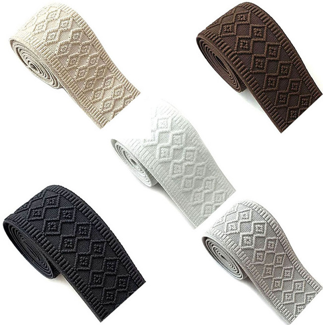 [청라핸즈] 다이아 허리고무밴드 고무줄 50mm (17-174), 베이지