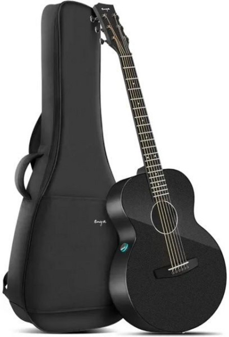 기타 탄소 섬유 어쿠스틱 일렉트릭 기타 여행 플러스 번들 공연 가방 악기 케이블 포함 Enya X3 Pro, 36 Inch X3 Pro Mini, 1개