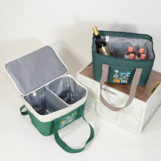 피크닉 보냉백 접이식 아이스백 골프장 라운딩 간식가방 알비백, 2) 그린선샤인