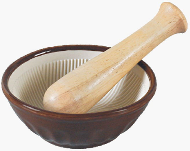 BSI 도자기 절구 깨갈이 마늘 다지기 이유식 깨가는 절구통, 1개