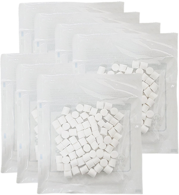 수성 멸균 탈지면 엔(필터형) 20g 커튼볼 압축솜 소독솜 코튼볼, 7개, 1세트