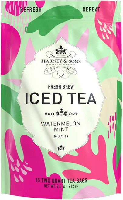 Harney Fresh Brew 아이스 티 블러드 오렌지 3 1.9L(2쿼트) 티백, 212g