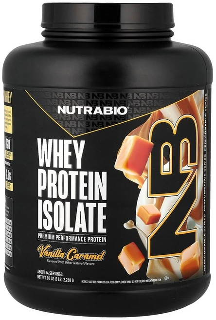 NutraBio Whey Protein Isolate Vanilla Caramel 5 lb (2 268 g), 1개 - 쿠팡