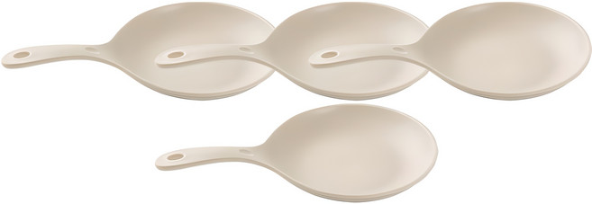 아띠홈 올더플레이트 손잡이 앞접시 4p, 크림, 1세트