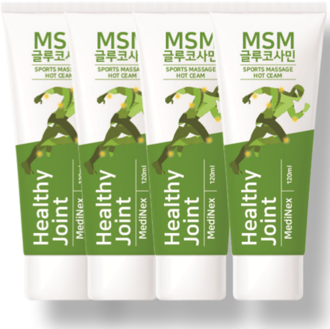 글루코사민 크림 어깨 손목 무릎 허리 근육 테니스 골프 엘보우 엘보 웜업 바르는 파스 스포츠 마사지 크림 겔, 4개