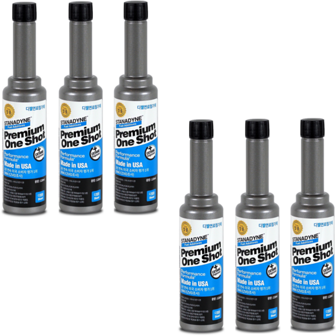 스타나다인 프리미엄 원샷 디젤/경유 차량 연료첨가제 120ml, 6개