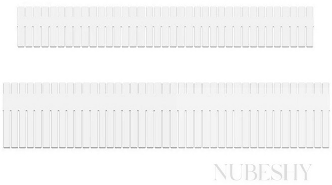 길이조절서랍칸막이 서랍정리 파티션, 4개, 화이트5cm