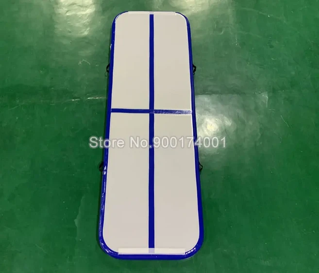 차량용 에어펌프1*0.6m 풍선 체조 AirTrack 가정용 에어 블록 텀블링 미니 매트 점프용 트램펄린, 02 1x0.6x0.1m, 08 dark blue