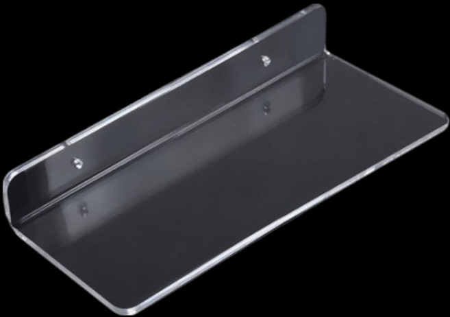 접착스티커 벽부착 투명 아크릴선반 두께 4mm 최대하중 10kg 모서리라운드, L타입, 1개, L타입 특대형(15x40cm)