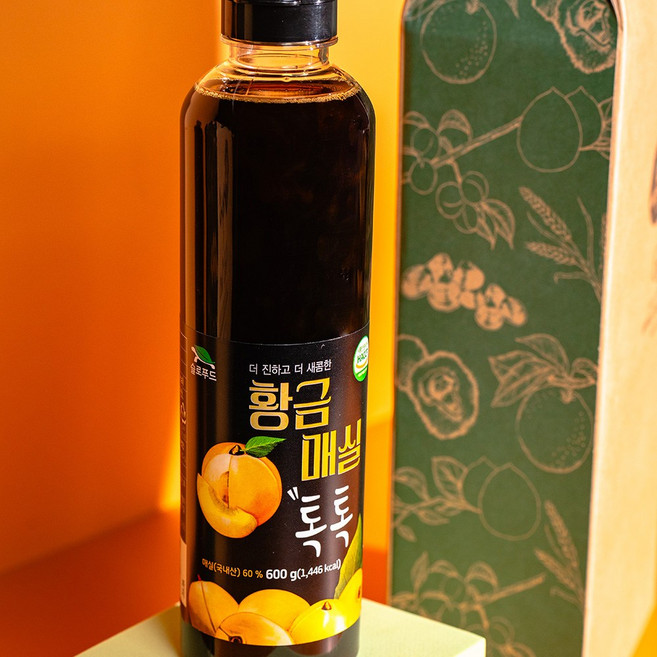 [슬로푸드]하동 황금매실톡톡 매실액기스 원액 청, 600g, 1개
