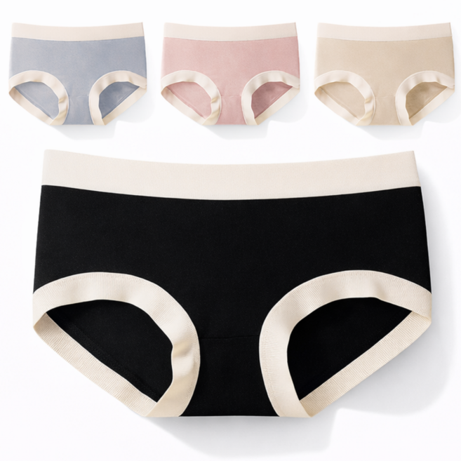 여성 심리스 노라인 심플 팬티 편안한 밴딩 속옷 6종 세트