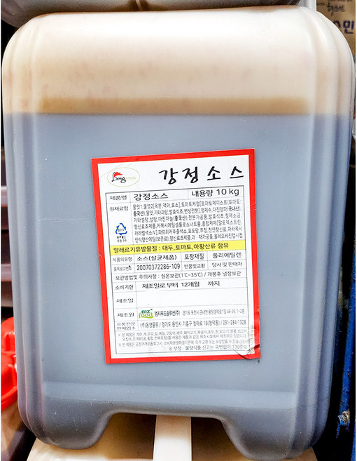 업소용 닭강정 소스 대용량 10kg 말통 강정 양념 벌크, 1개