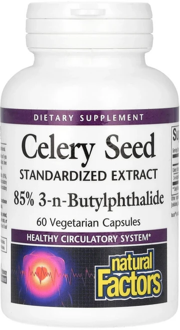 네추럴팩터스 셀러리 씨드 85% 3nB 베지테리안 캡슐, 1개, 60정 - 쿠팡