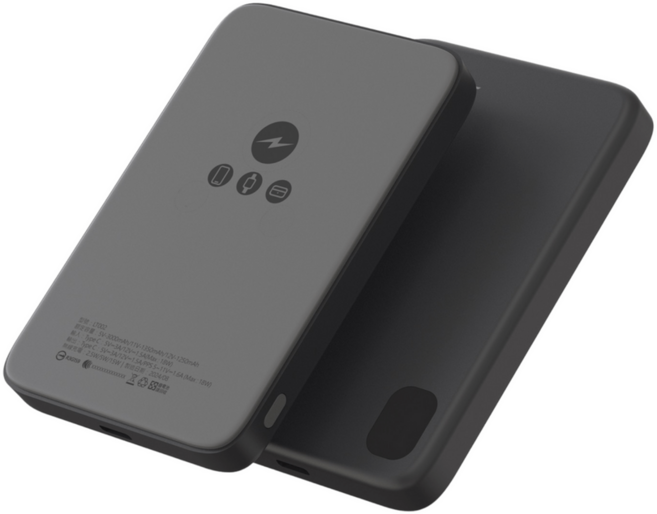 POLYBATT 18W超薄磁吸快充無線行動電源 5000mAh PD/QC 支援iPhone AppleWatch Samsung Galaxy, 黑色,單入, LT002