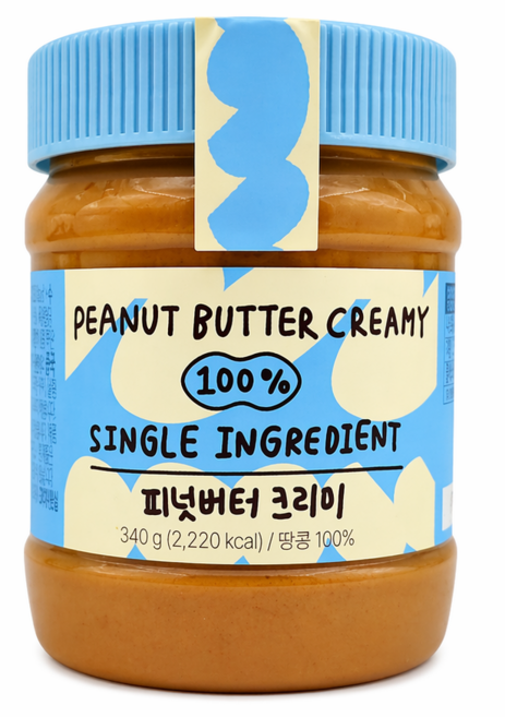 다파니 땅콩버터 크리미 100% 무설탕 무가당 무첨가, 1개, 340g