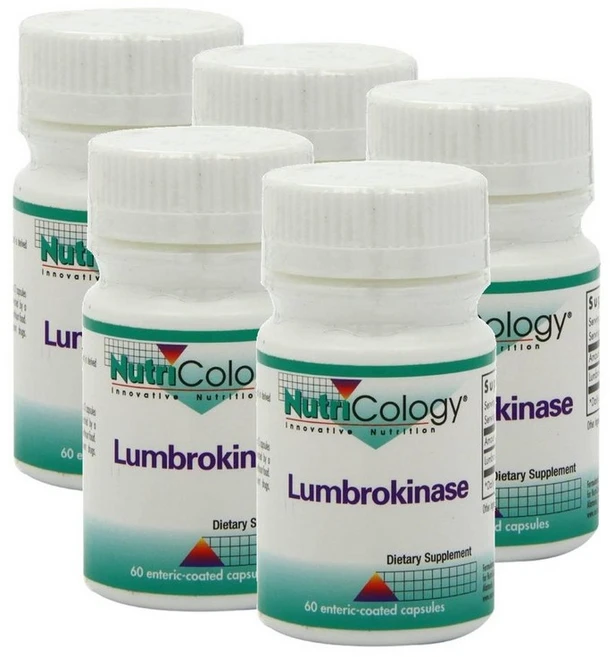 뉴트리콜로지 룸브로키나제 캡슐 Nutricology Lumbrokinase, 5개, 60정 - 쿠팡